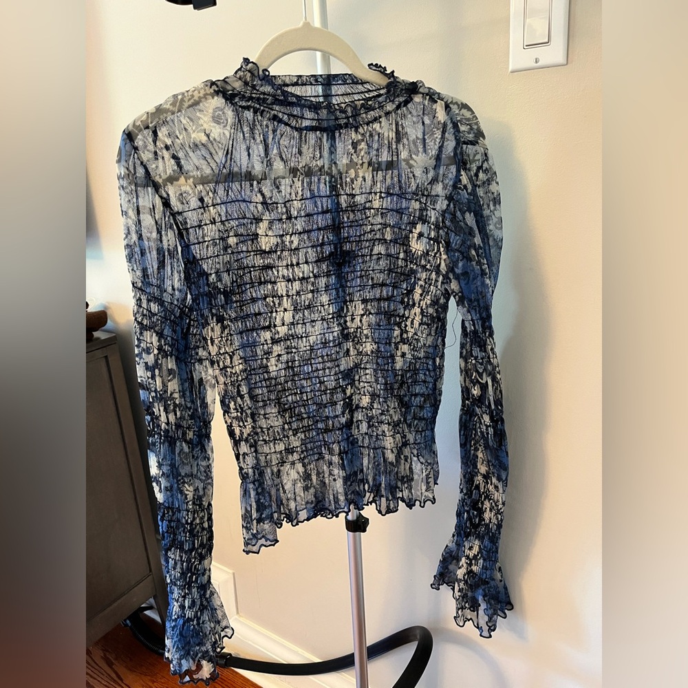 Brand New Women’s Free People Navy Lace Blouse
